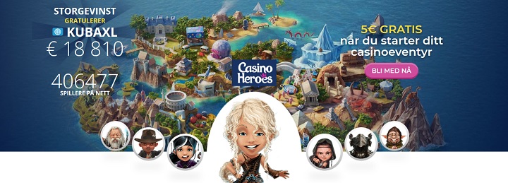 Gratisspinns til nye spillere hos Casino Heroes